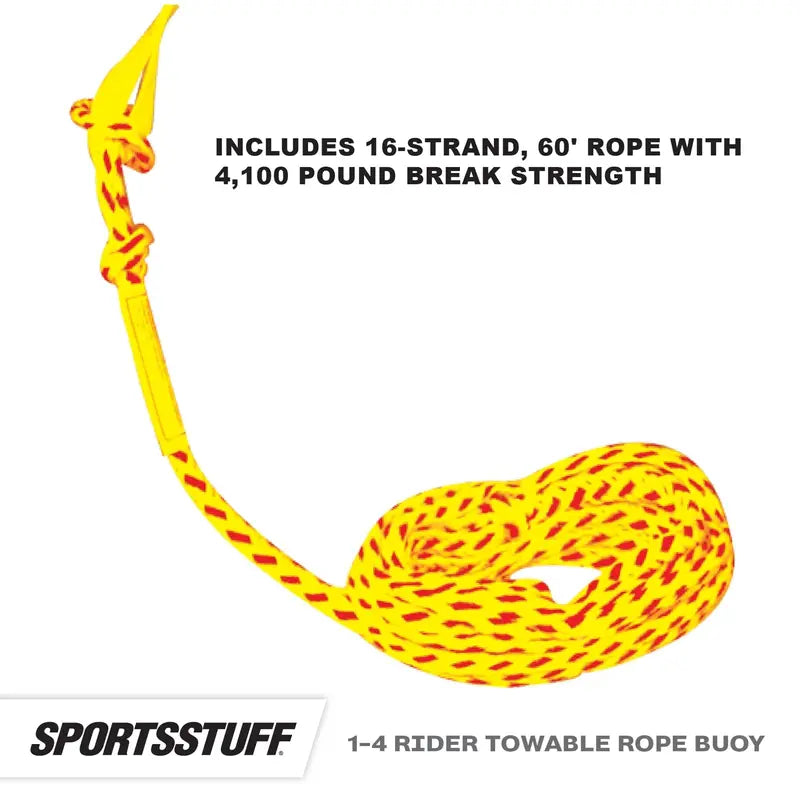 Sportsstuff Booster Ball Towable Tube Rope Performance Enhancer with 60-ft 4100-lb Strength Rope