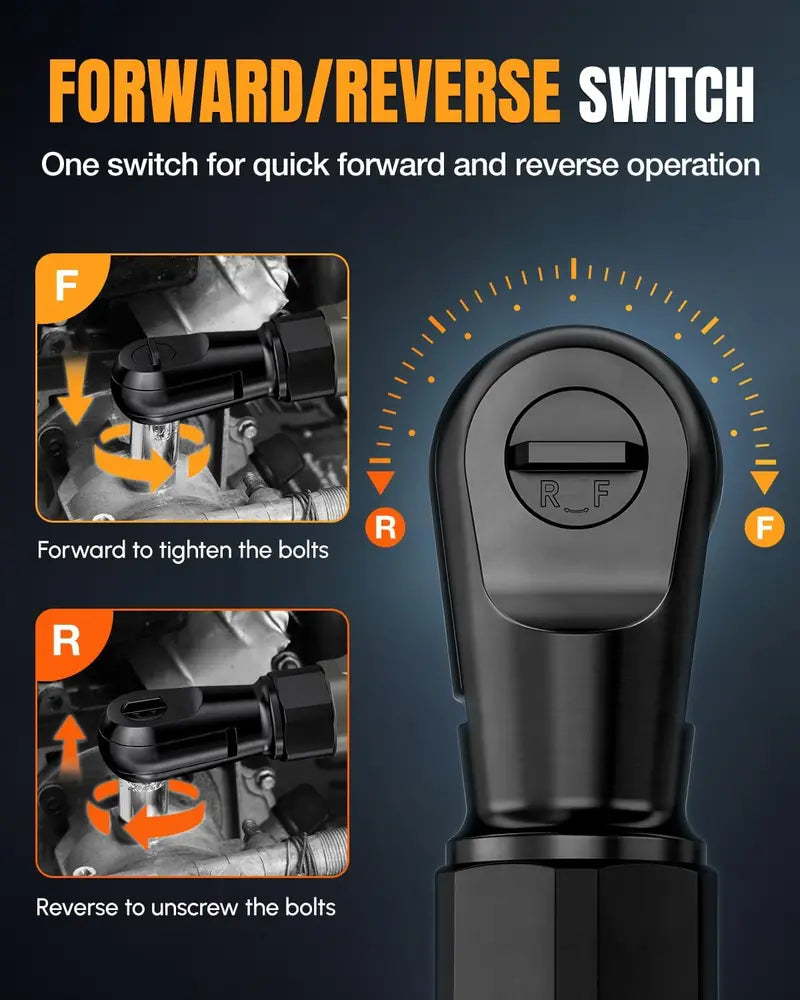 WORKPROX 20V Dual-Socket Cordless Ratchet Wrench Kit â€?1/2â€?& 3/8â€?Drive, 74 Ft-Lbs Torque, Includes Two Batteries