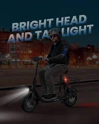 URBANMAX C1 Foldable Electric Scooter with Comfort Seat â€?450W Motor, 22-Mile Range