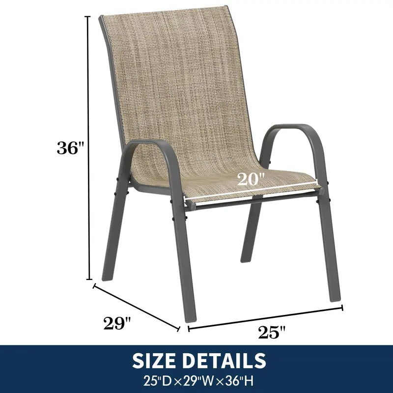 UDPATIO Modern Patio Dining Chair Set â€?4-Piece All-Weather Wicker Chairs with Cushioned Seats