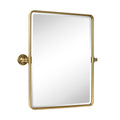 Woodvale Metal Framed Wall Mounted Bathroom / Vanity Mirror Red Barrel Studio Size: 24" x 20", Finish: Brushed Gold