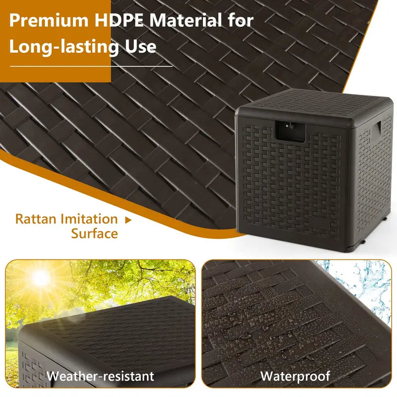 Weatherproof Resin Outdoor Storage Box â€?31/73/100 Gallon Locking Patio Chest