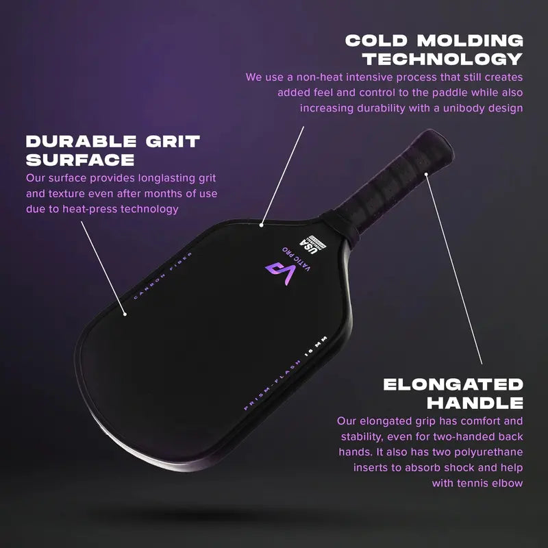Vatic Pro Prism Carbon Fiber Pickleball Paddle 16mm â€?Foam Edge, Enhanced Durability, USAPA Approved