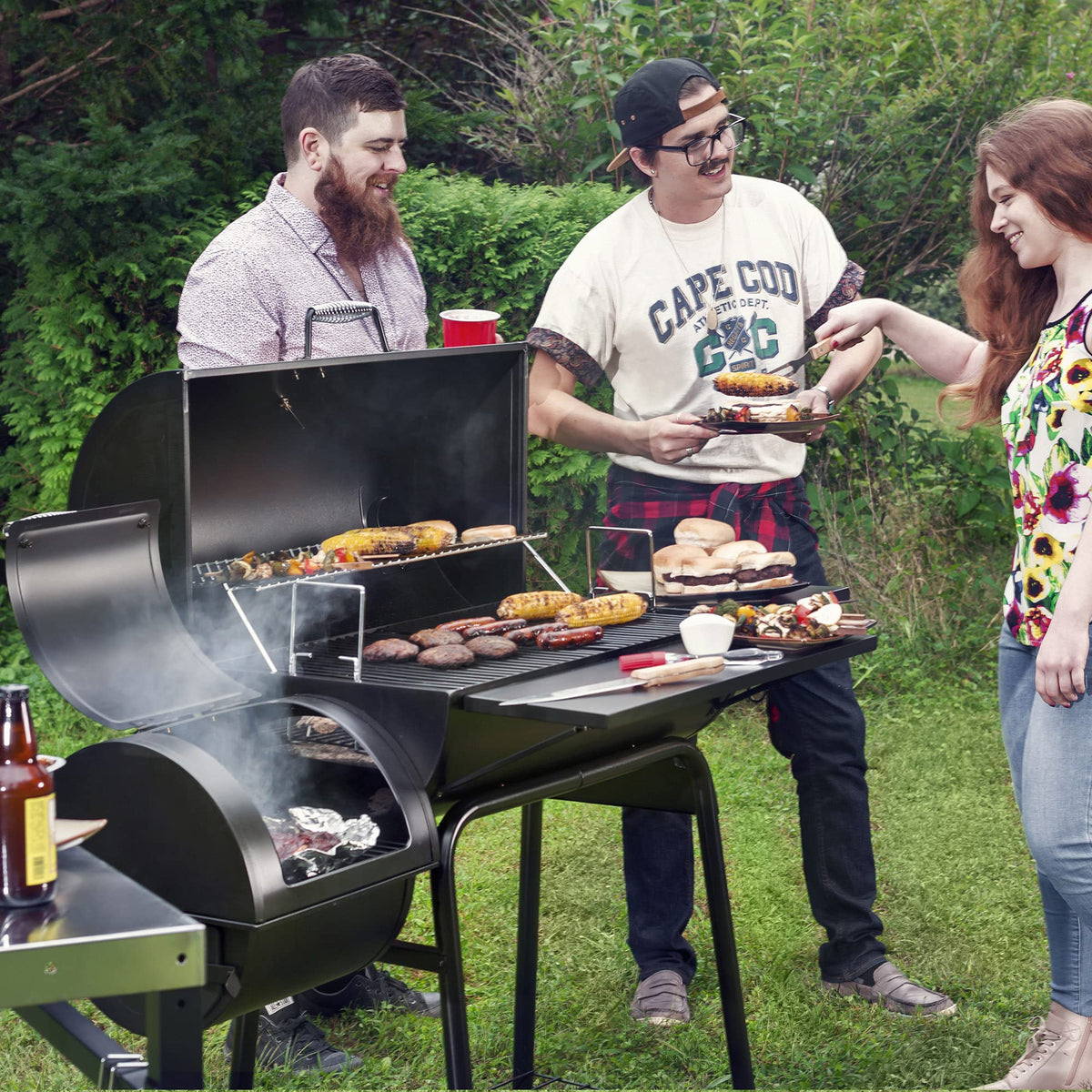 Royal Gourmet 30 BBQ Charcoal Grill and Offset Smoker