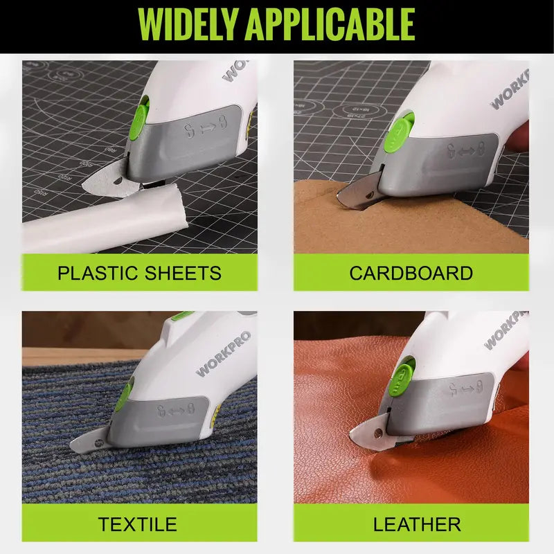 WORKPRO 4V Dual-Blade Cordless Electric Scissors â€?Rechargeable & Lightweight