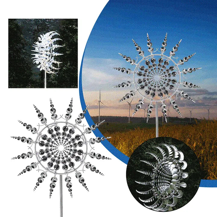 Whimsical Spinning Windmill Garden Decor â€?Magic Metal Design