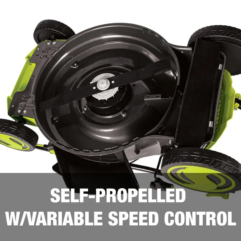Sun Joe iON16LM 48V Cordless Self-Propelled Lawn Mower â€?20-Inch Cut, Dual 4.0Ah Batteries, 7-Position Height Adjustment