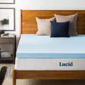 Lucid 3" Gel Memory Foam Mattress Topper, Full XL
