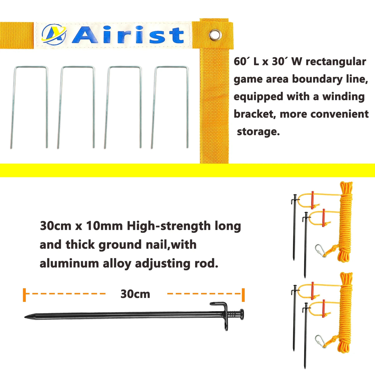 Airist Heavy Duty Volleyball Net Outdoor with Steel Anti - Sag System, Adjustable Aluminum Poles, Professional Volleyball Nets Set for Backyard and Beach, Volleyball and Carrying Bag (Blue)