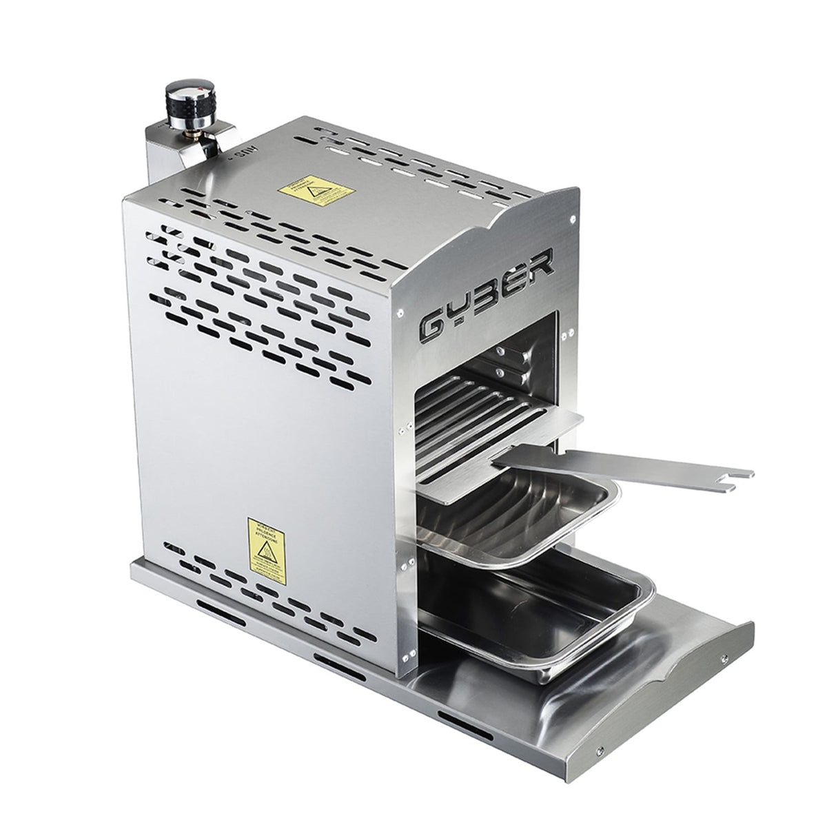 Gas Infrared Grill (Propane) Single. Vertical Cooking and Outdoor Grilling | BBQ Chicken. Steak. Fish. Vegetables | Fast. Efficient Heating Element | Stainless Steel