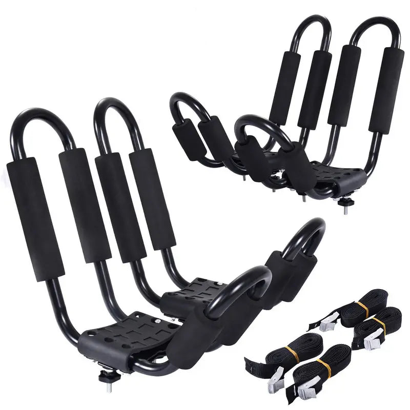 Universal J-Style Kayak and Canoe Roof Rack for Cars, SUVs, and Trucks
