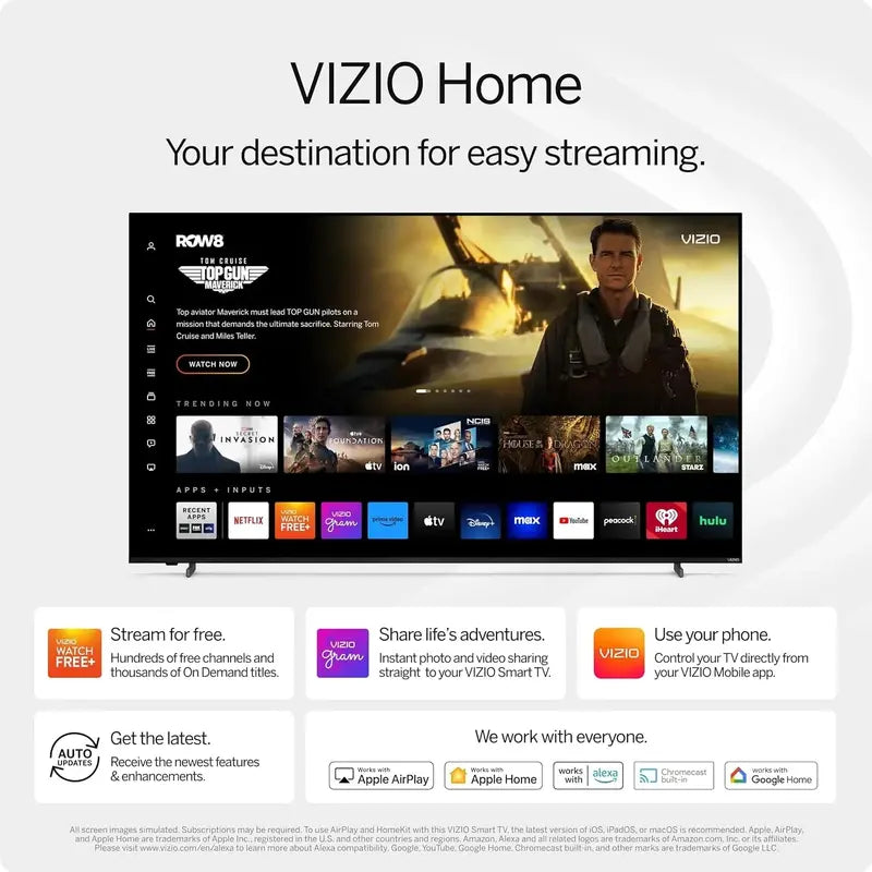 VIZIO 50-Inch 4K UHD Smart TV with HDR â€?Streaming-Ready Flat Panel Display