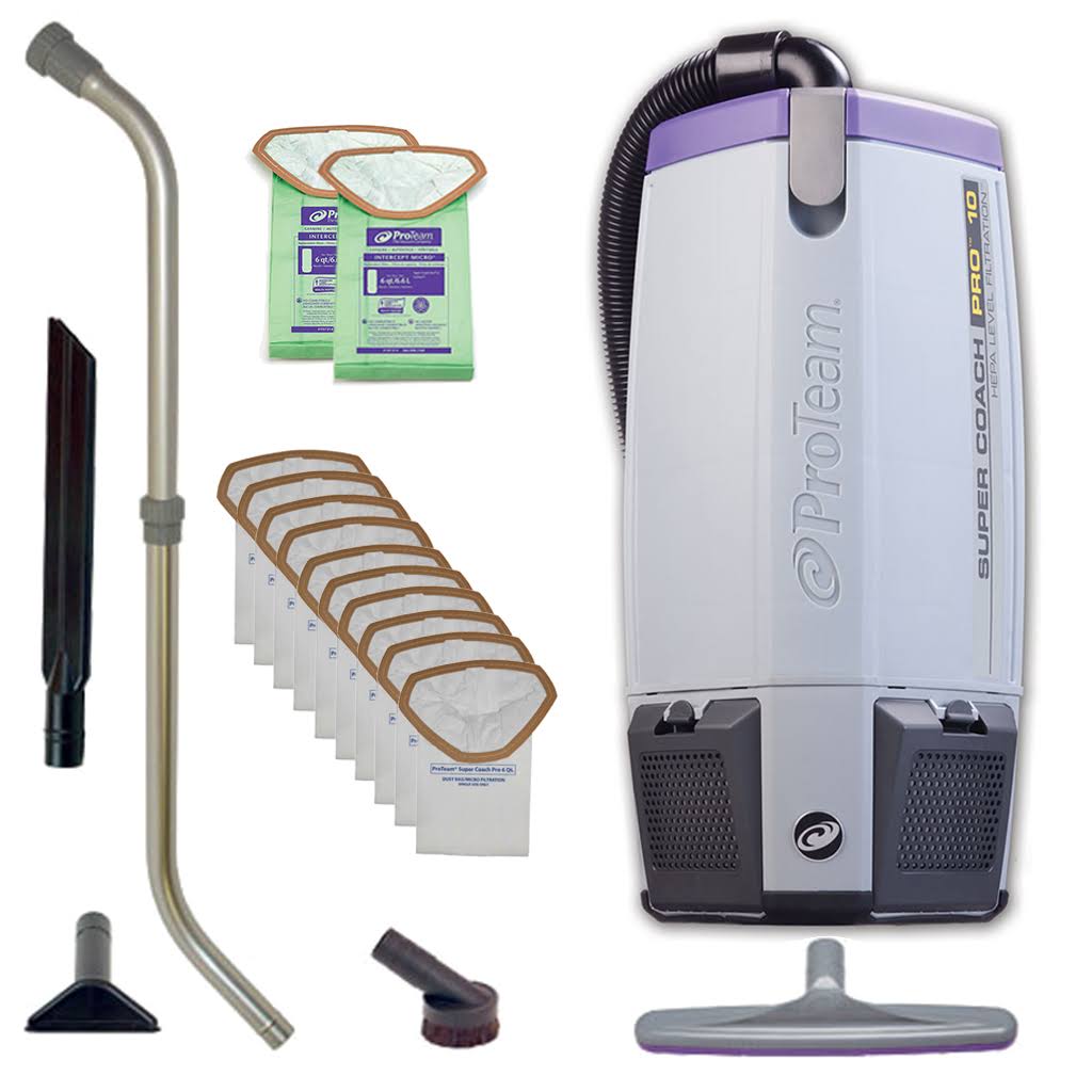 Pro-Team 107303 ProTeam Super Coach Pro 10 Quart Backpack Vacuum with