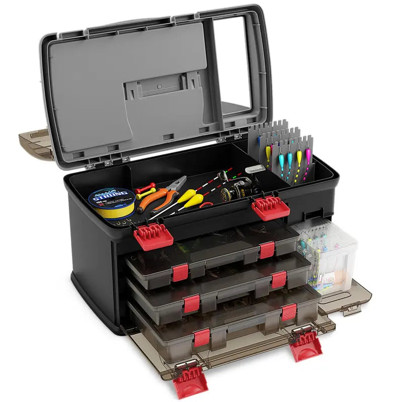Spacious Tackle Storage Box â€?Large Portable Fishing Organizer with Compartmentalized Layout