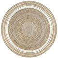Breakwater Bay Lerma Beige/Bleached Area Rug Size Round 6'