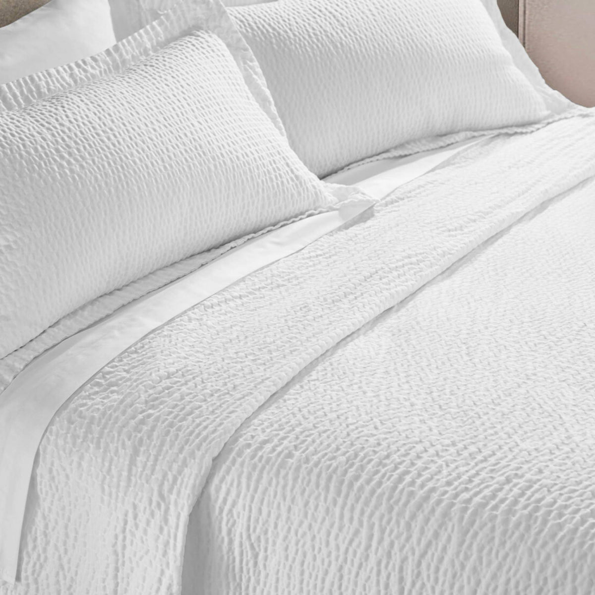 Courtyard by Marriott Textured Coverlet - Lightweight Coverlet with Wash-Activated Ripple Texture Exclusively for Courtyard - White - King, Perfect