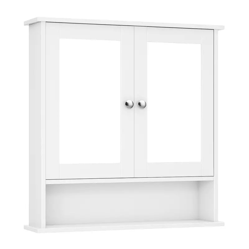 Wall-Mounted Bathroom Vanity Cabinet â€?Dual Mirrors, Three-Tier Organized Storage