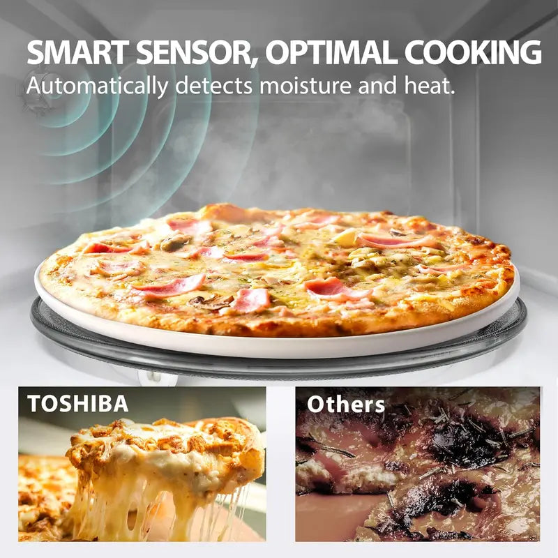 Toshiba ML-EC42P(SS) 4-in-1 Countertop Microwave Oven â€?Convection, Air Fryer, Smart Sensor Cooking, 1.5 Cu Ft, 1000W, Silver