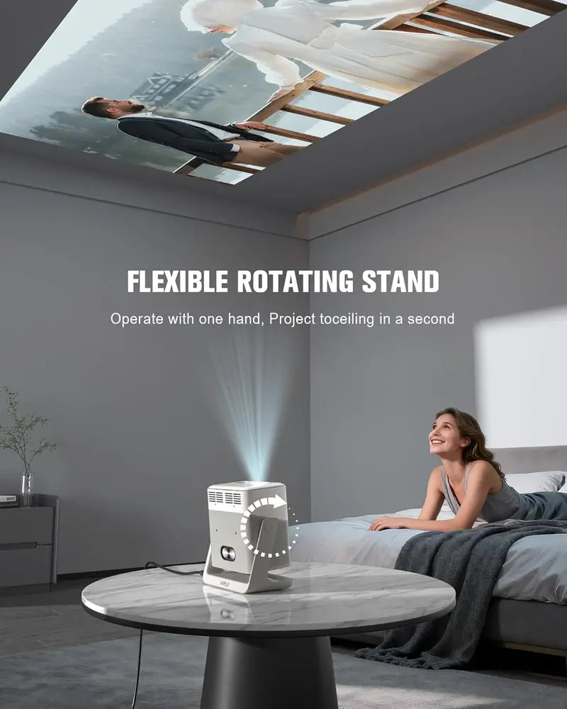 VOPLLS Smart Outdoor Projector with Wi-Fi, Bluetooth, Dolby Audio, and Auto Focus