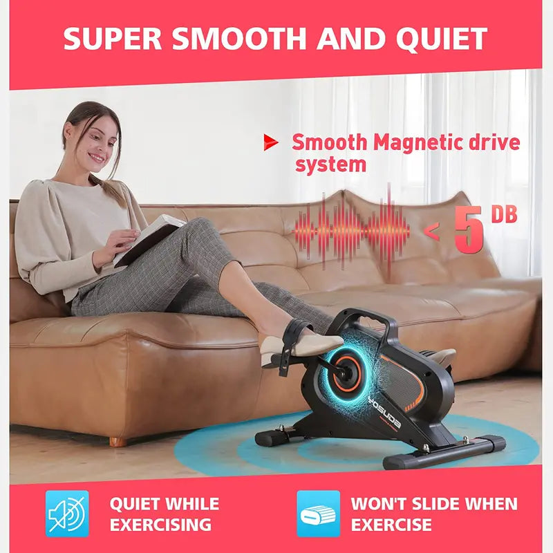 YOSUDA Under Desk Bike Pedal Exerciser for Arm & Leg Workout, Quiet Magnetic Resistance, Compact & Portable Fitness Equipment