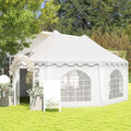 Outsunny 22.3' x 16.4' White Event Outdoor Canopies, Portable
