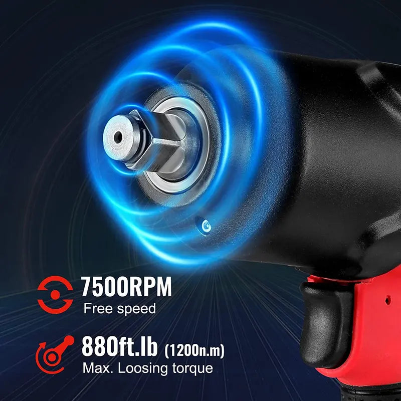 WORKPRO 1/2â€?Air Impact Wrench for Automotive Tire Changes & Mechanical Repairs