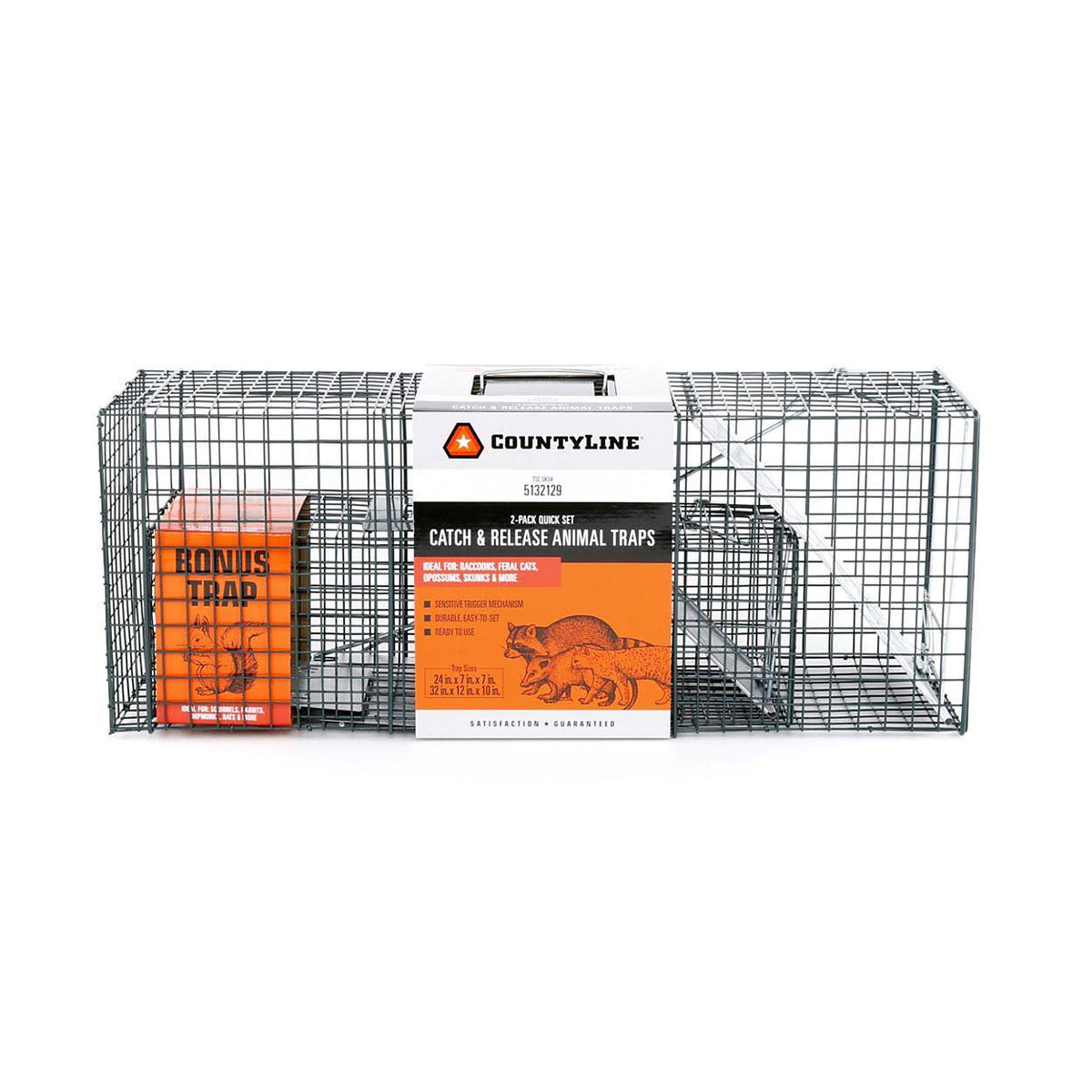 CountyLine Catch and Release Live Animal Trap, 2 Pack