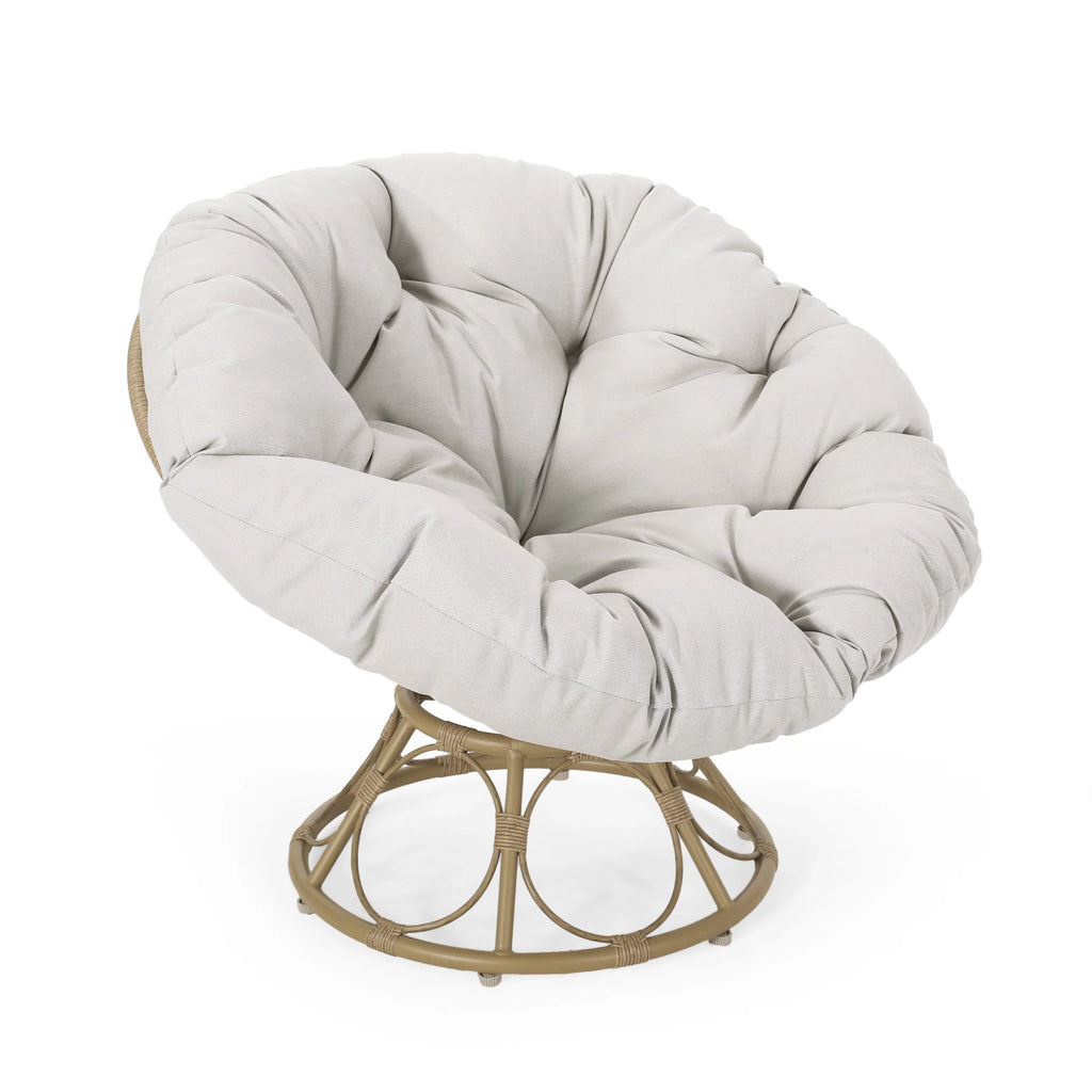 Noble House Raylea Outdoor Wicker Chair, Beige, Light Brown