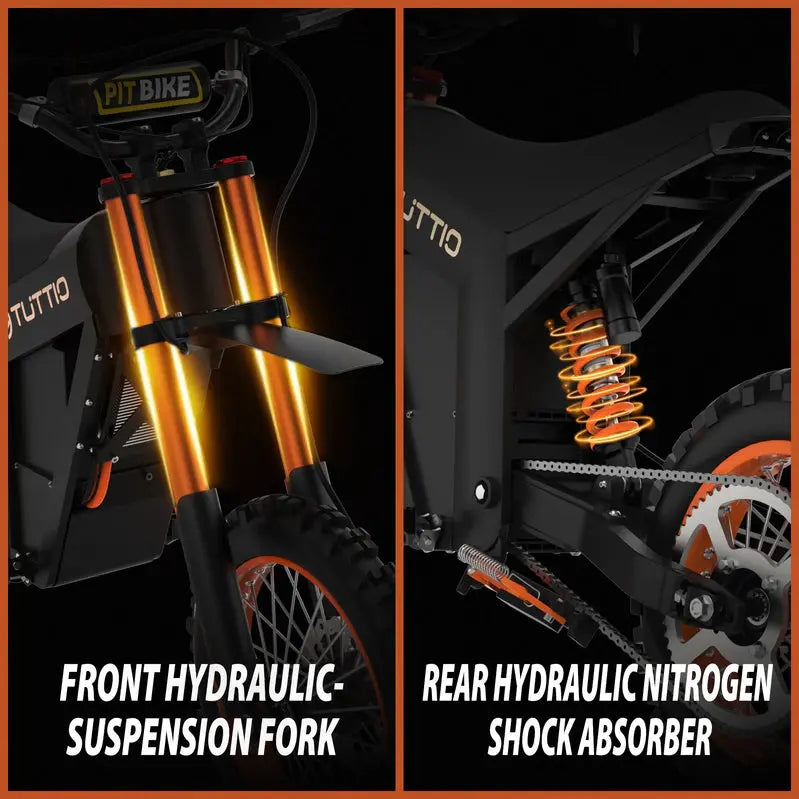 Tuttio Soleil01 2000W Electric Dirt Bike â€?48V/21Ah, 37 MPH Full-Suspension E-Motorcycle (12â€?& 14â€?Tires)