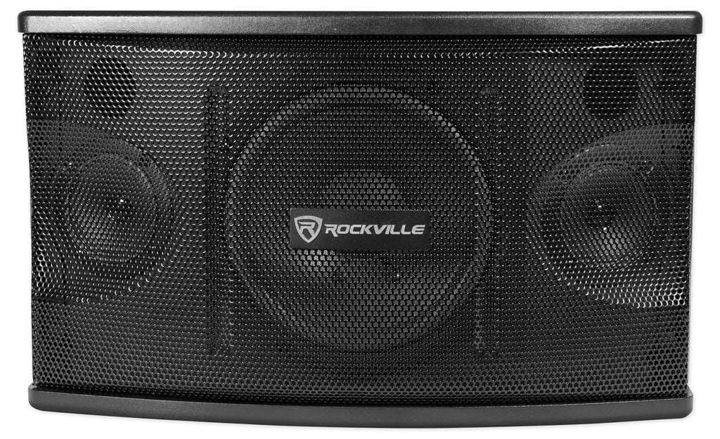 2) Rockville KPS80 8" Karaoke Vocal Speakers+Singmix 5 Bluetooth Amplifier Mixer + Rockville R14GSBR100 Red/Blk 14 Gauge 100' Ft. Mini Spool Car Audio Speaker Wire