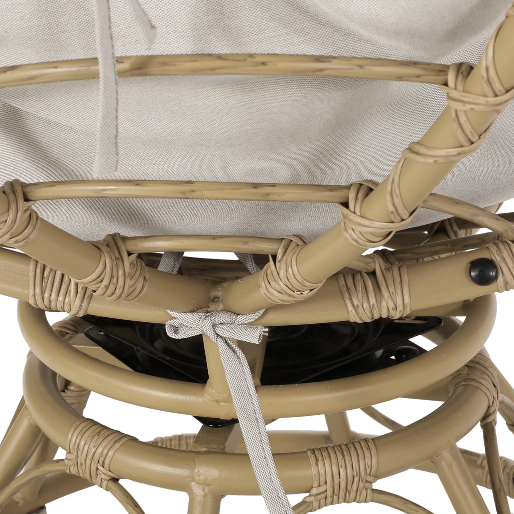 Noble House Raylea Outdoor Wicker Chair, Beige, Light Brown