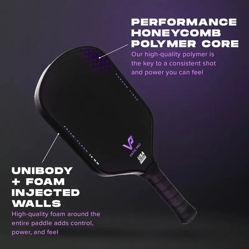 Vatic Pro Prism Carbon Fiber Pickleball Paddle 16mm â€?Foam Edge, Enhanced Durability, USAPA Approved