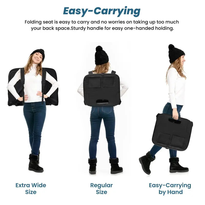 TOPSKY Stadium Seat with Back Support, 18.7â€?Wide, Reclining, Padded, Waterproof, Portable