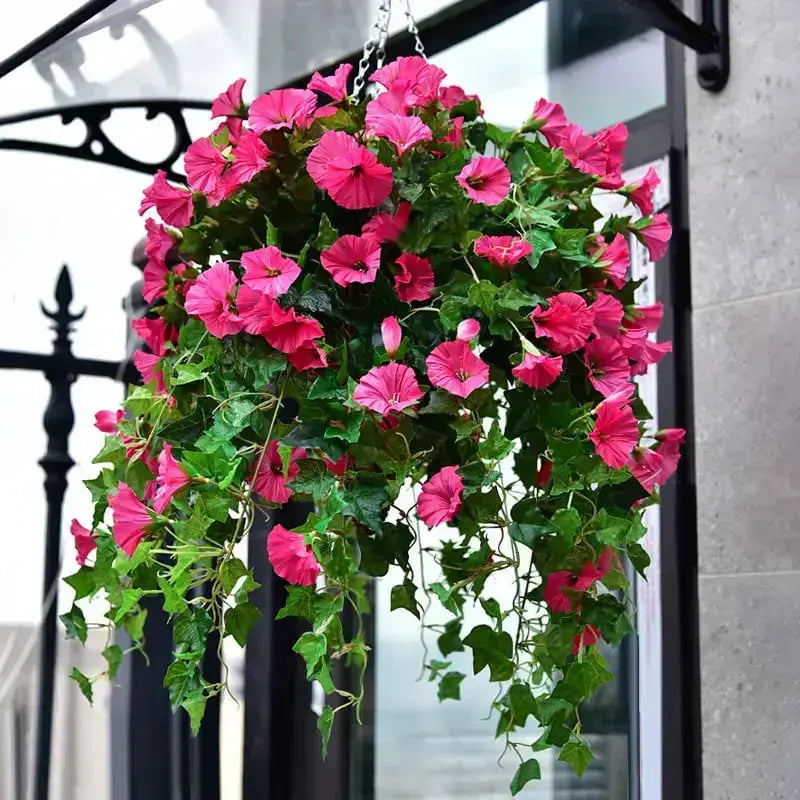 SunVista UV-Resistant Artificial Morning Glory Vine â€?Lifelike, Fade-Proof Floral Garland (Buy One, Get One Free)