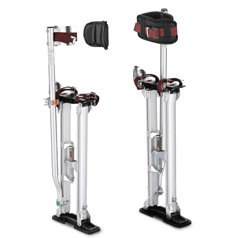 Yescom Drywall Stilts 24â€?40â€?Adjustable Aluminum Tool Stilt with Knee Pad Protection for Painting Painter Taping Silver