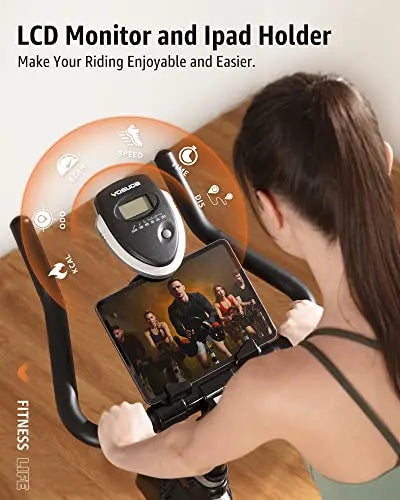 YOSUDA Indoor Cycling Bike Stationary with Ipad Mount   Comfortable Seat Cushion
