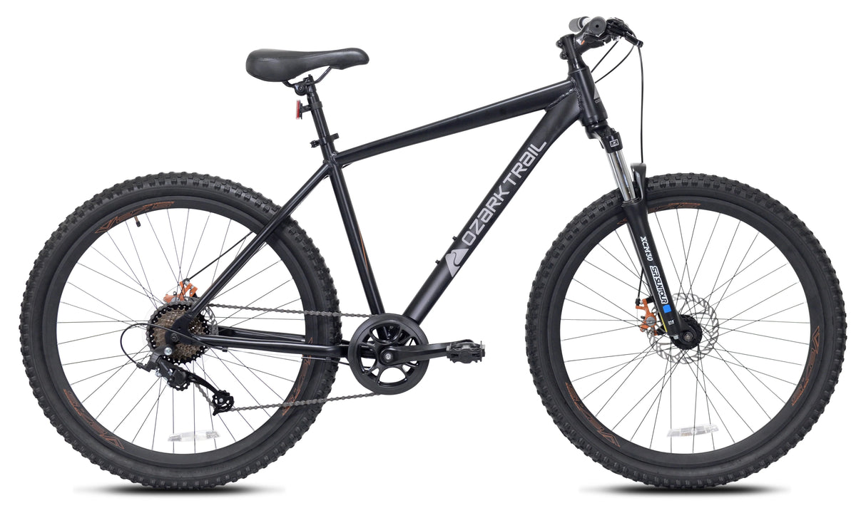 Ozark Trail 27.5" Vibe Mountain Bike, Medium Frame, Black, Adult, Unisex