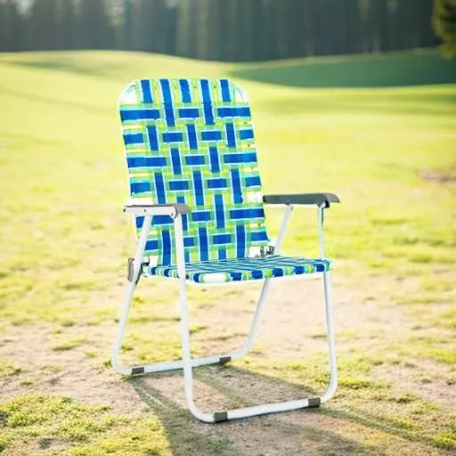 VINGLI 2-Piece Outdoor Folding Chair Set â€?Webbed Patio Lawn Chairs for Beach, Camping, or Backyard Use