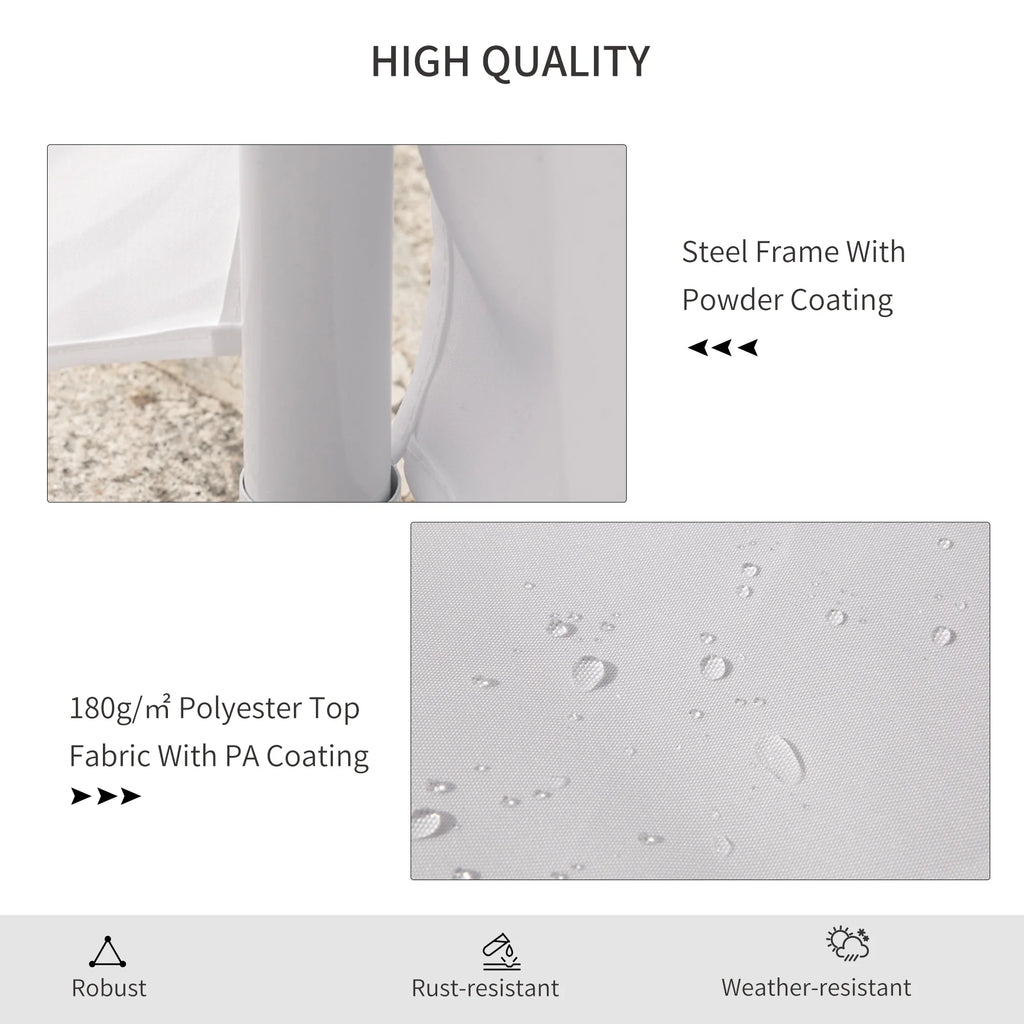 Outsunny 22.3' x 16.4' White Event Outdoor Canopies, Portable