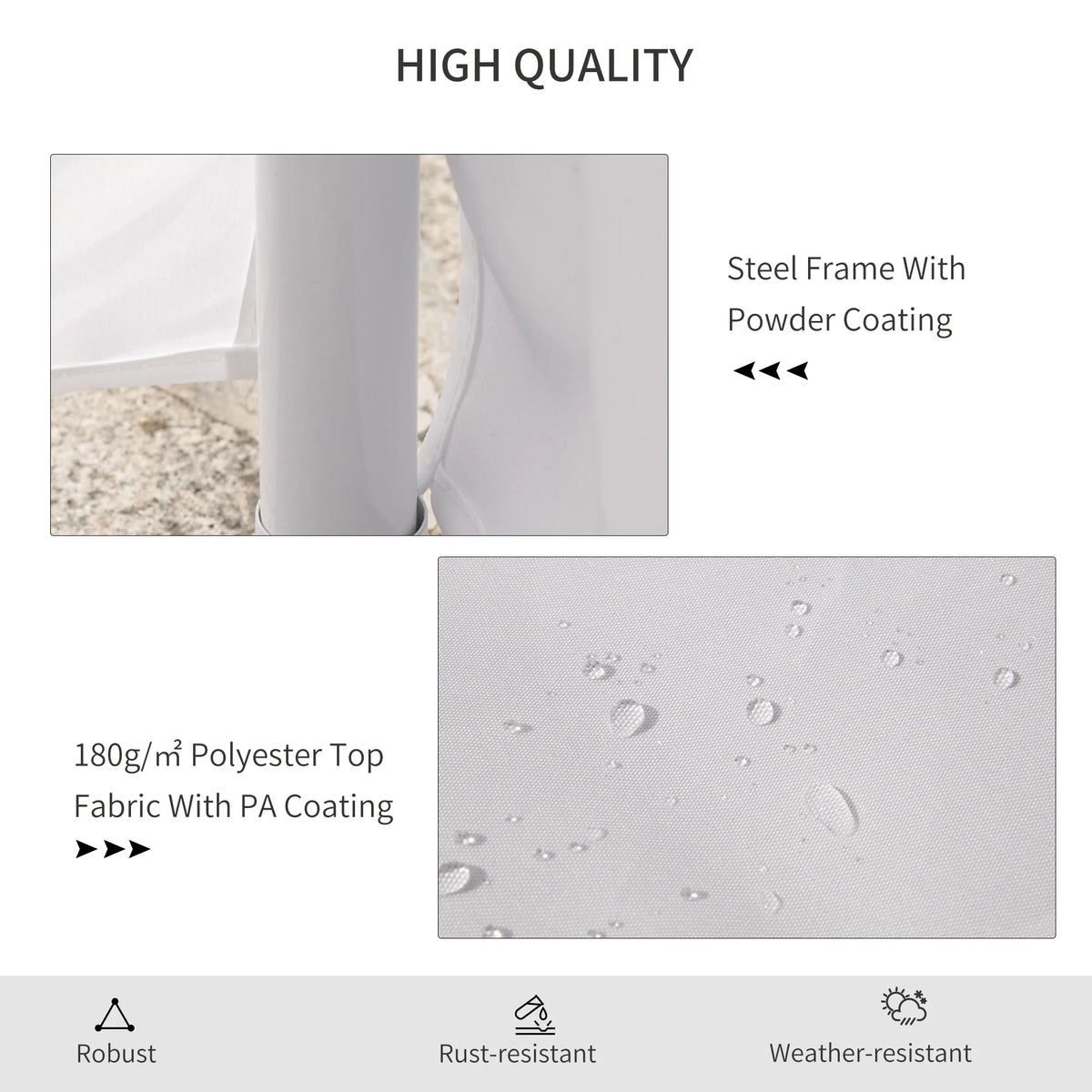 Outsunny 22.3' x 16.4' White Event Outdoor Canopies, Portable