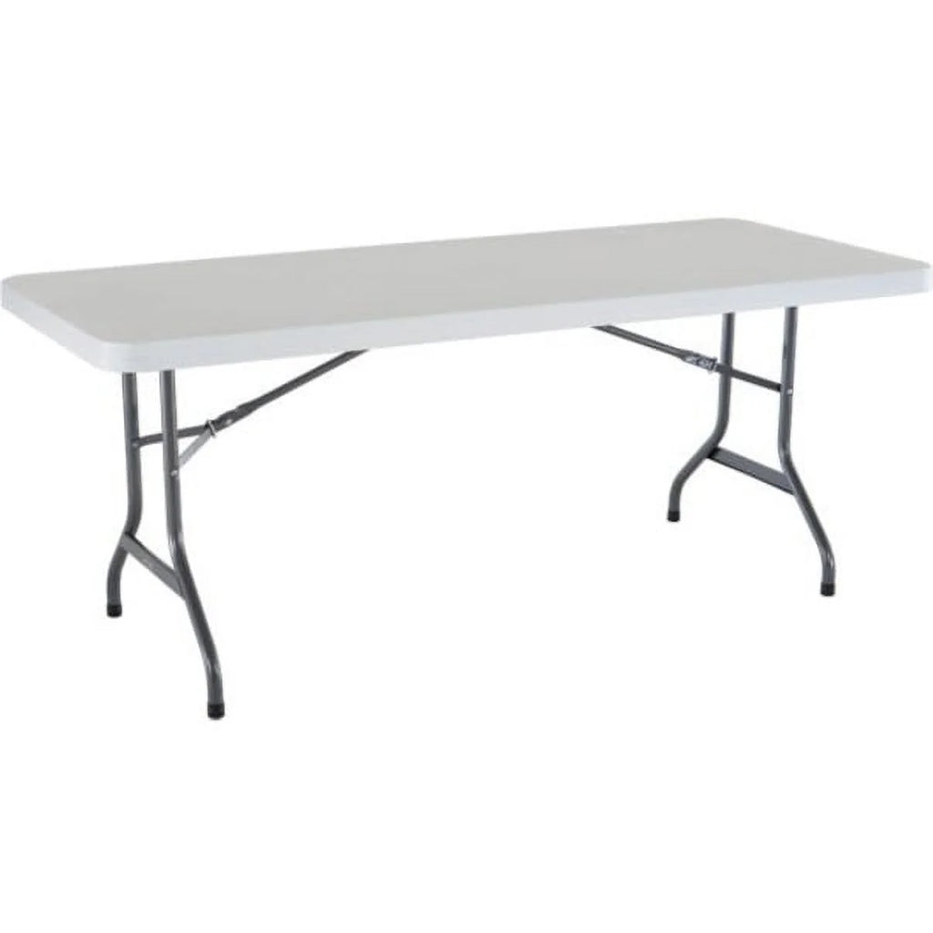 Lifetime 6 Ft. Commercial Plastic Folding Banquet Tables 4 Pack (White Granite)