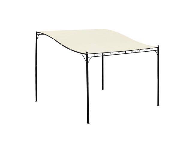 Outsunny 10 x 10 Foot Steel Outdoor Pergola Patio Canopy Gazebo - White