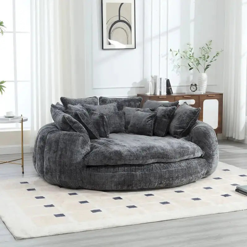 Spacious Double Loaf Sofa Bed â€?Oversized Convertible Design with Supportive Armrests
