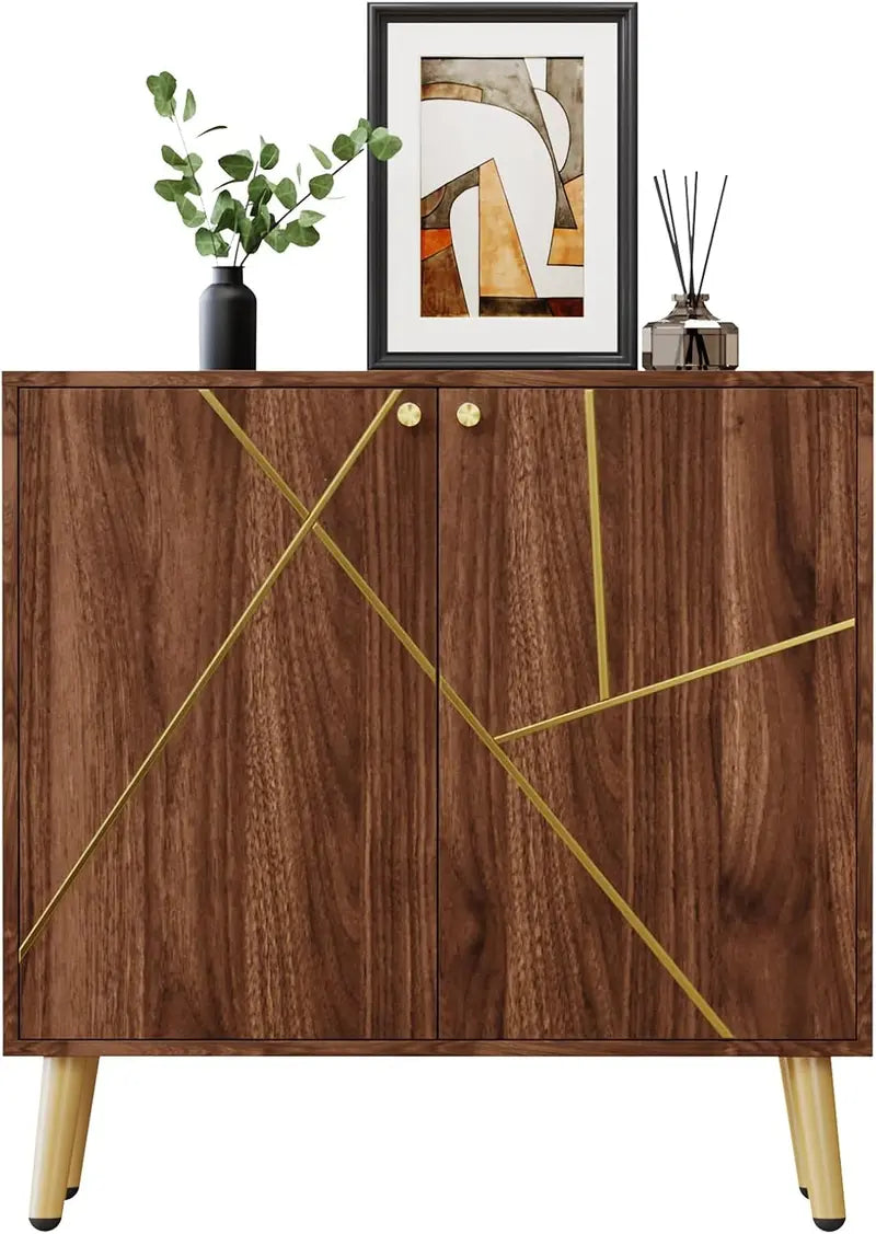 Versatile Free-Standing Wooden Cabinet â€?Sleek Black Storage Unit for Living Rooms, Bedrooms, or Entryways
