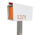 Uptown Box Post Mounted Mailbox TedStuff Mailbox Color: Orange/White