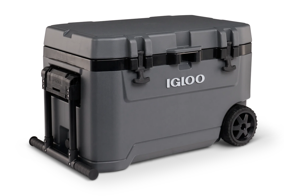 Igloo 72 QT Overland Ice Chest Cooler with Wheels, Gray