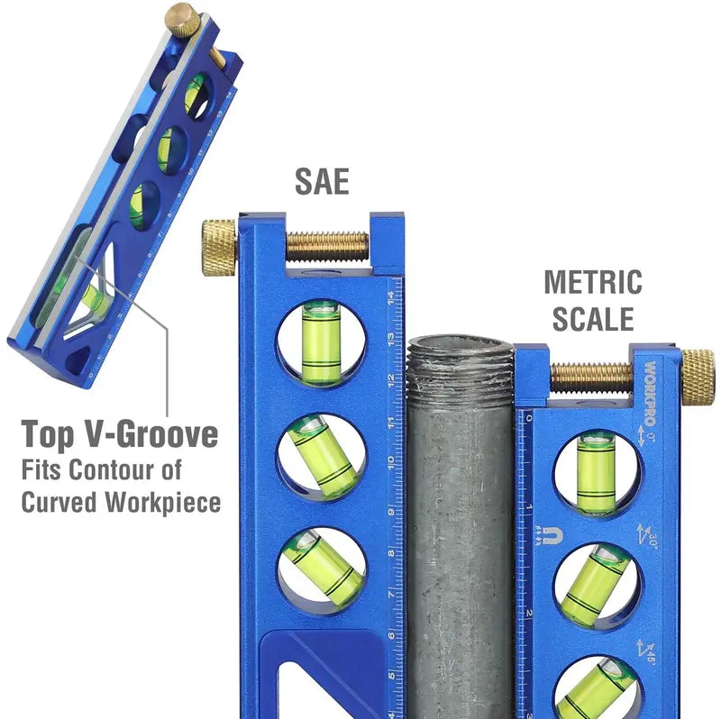 WORKPRO Aluminum Torpedo Level â€?6.5-Inch Precision Bubble Level for Contractors