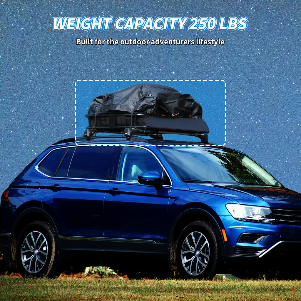 ECOTRIC 64 x 38 x 4'' Universal Roof Rack Cargo Carrier Basket