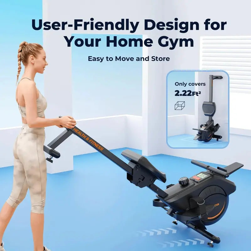YOSUDA Magnetic Resistance Rowing Machine â€?350 LB Capacity Home Fitness Ergometer