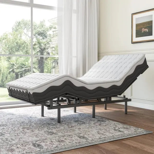 Twin-Size Adjustable Bed Base with Zero Gravity Mode, Quiet Dual Motors & Memory Presets